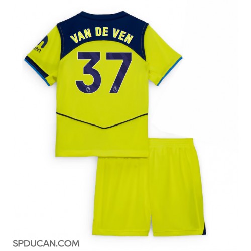 Dječji Nogometni Dres Tottenham Hotspur Micky van de Ven #37 Rezervni 2025-26 Kratak Rukav (+ Kratke hlače)